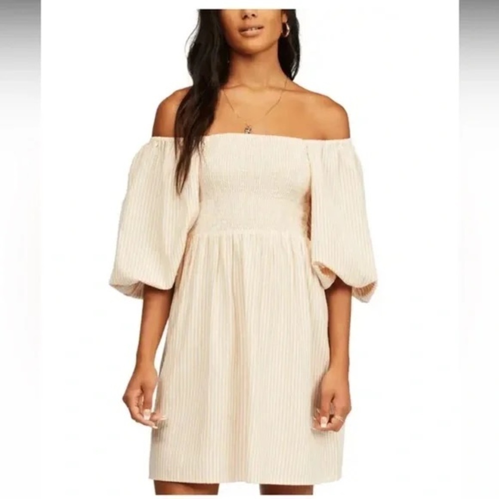 NWT - Billabong Paradise Days Puff Sleeve Minidress - size Small